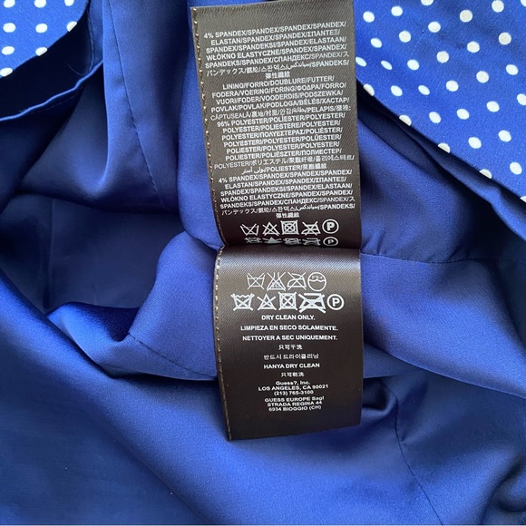 GUESS | Mary Stella boho blue polka dot mini dress - Picture 14 of 16